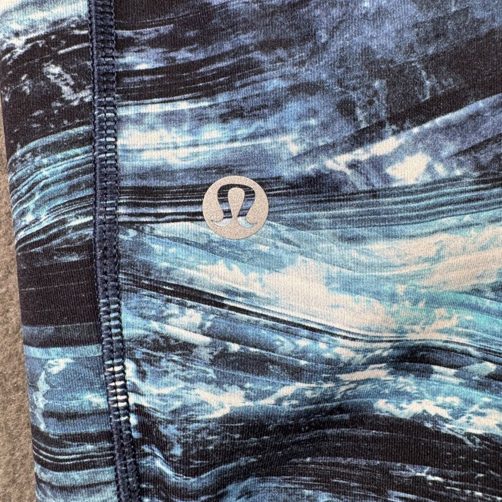 Lululemon Leggings Women 6 Align Crop Geometric Ripple Beach‎ Yoga Lounge Run - Picture 6 of 13